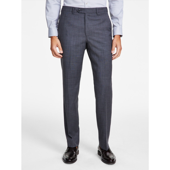 Michael Kors Men Wool Blend Stretch Solid Suit Pants Mid Grey Size 42X32 - Picture 1 of 1
